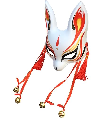 Amazon.com: Generic Japanese Kitsune Fox Mask - Mythical Creatures