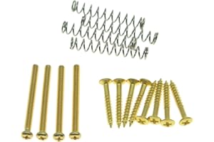 Dopro Imperial/USA Thread Humbucker Pickup Ring Humbucker Pickup Height Screws Pickup Surround Frame Mounting Screws Springs for GB/EMG/Seymour Duncan/Dimarzio Gold