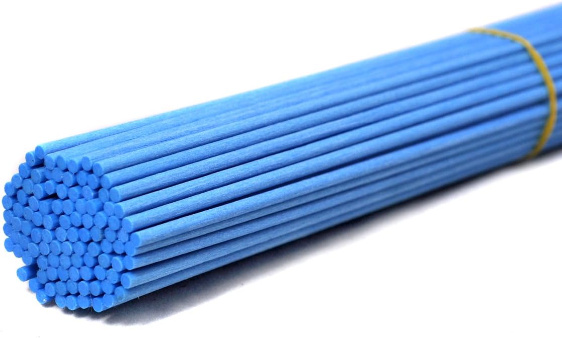 100 Pieces Fiber Diffuser Replacement Sticks For Aroma Fragrance (30cm x 3mm, Ice Blue)