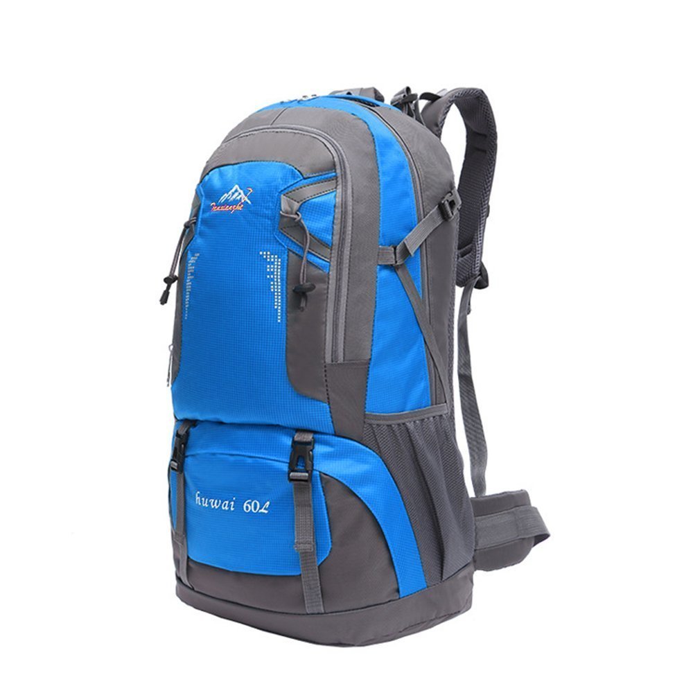 Waterproof Hiking Backpacks, Women and Men Lightweight Travel Daypack Sports Bag for Outdoor Travel Camping Climbing (blue 60L)