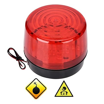 Luz de advertencia de emergencia, 12 / 24V DC Luz intermitente de seguridad LED estroboscópica