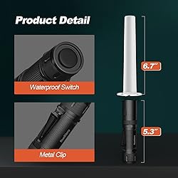 RoadHero [2 Pack 12inch Multi-Color LED Flashlight