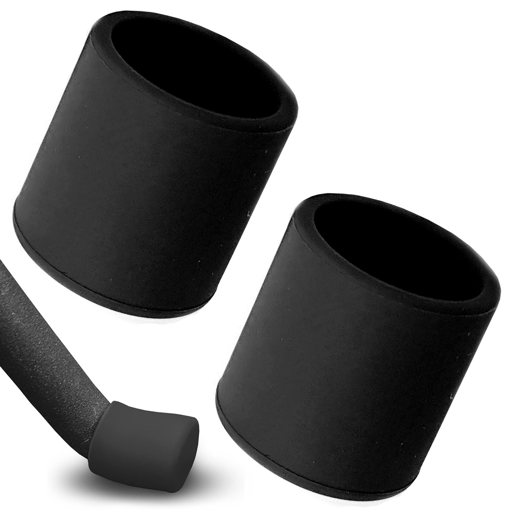 Vestigia® - 2x Kickstand Rubber Cover Sock Compatible for Xiaomi Mi3 M365 1S Essential Pro2 AOVO - Electric Scooter Parking Sock for Stand - Repair Spare Parts for E-scooter (Black)