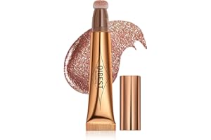 FIICO Highlighter Beauty Wand, Shimmer Liquid Highlighter Stick with Cushion Applicator, Lightweight Super Silky Cream Body Face Glowing Highlight Makeup