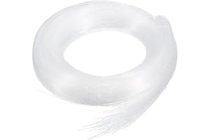 MECCANIXITY 450Pcs 9.8ft PMMA Mixed Fiber Optic Cable Strands 0.03 Inch Side Glow LED Illumination Crystal Cables Car Atmosph