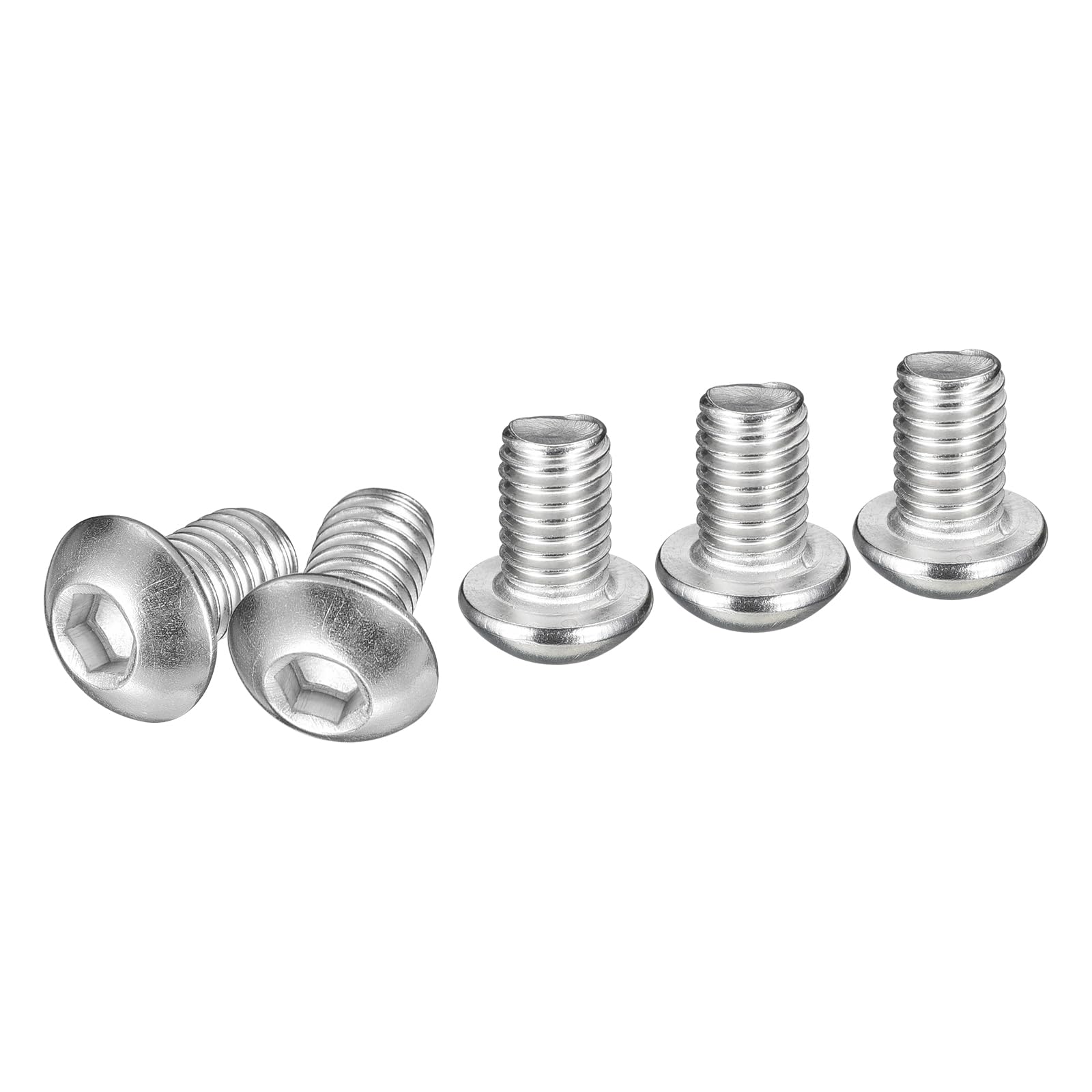 DTGN M8-1.25x12mm Button Head Socket Cap Screws - 50Pack - Good for Machine - 304 Stainless Steel 18/8 - Hex Drive Full Thread Fasteners — image 1