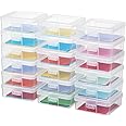 novelinks Plastic Clear Storage Containers for Organizing, Craft Storage Organizers and Stackable Storage Bins with Lids for