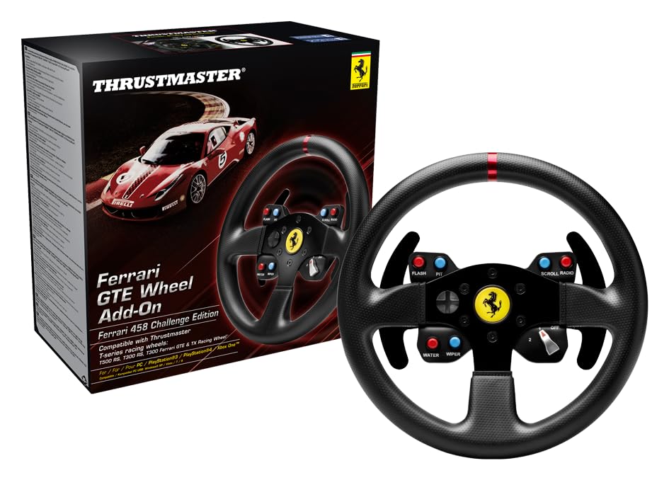 Thrustmaster Ferrari 458 Challenge Wheel Add-on (compatible w/ PS5, PS5 Pro, PS4, XBOX Series X/S, One, PC)