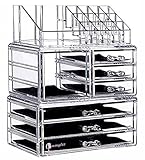 Cq acrylic 7 Drawers and 16 Grid Makeup Organizer,9.5
