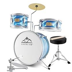 EASTROCK Kids Drum Set, 3 Piece 14'' Junior Drum
