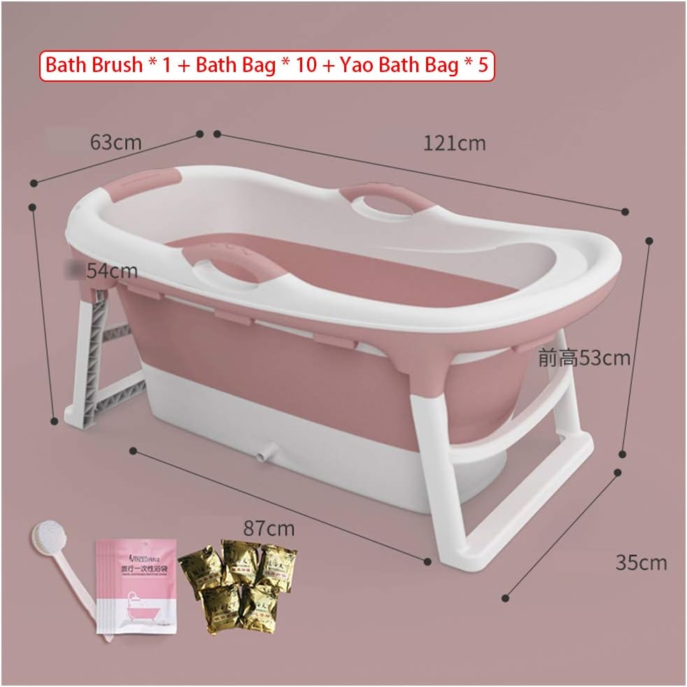 FYYSL Adult Bathtub Portable Collapsible Bathtub,Household Large Tub Folding Shower Tray, Comfortable Folding Adult Bathtub