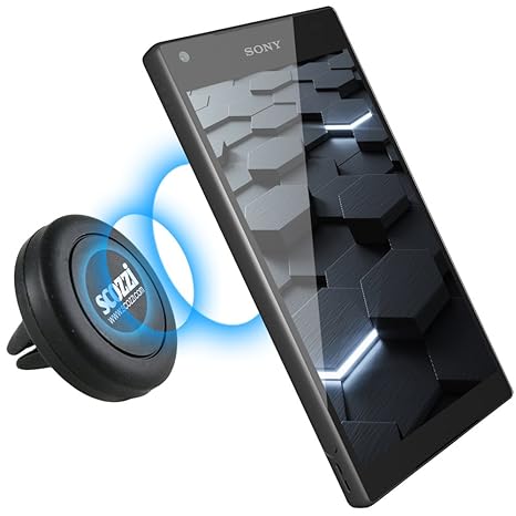 scozzi KFZ Lüftungs-Magnet-Halterung für [Sony Xperia XZ3 XZ2 XZ1 XA2 XA1 XA X XZ XZs Z5 Z3 Z2 Z1 Z ZR ZL M5 M4 M2 M E5 E4 E3