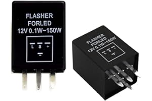 iJDMTOY 4-Pin EP29 EP29N Electronic LED Flasher Relay Fix for LED Turn Signal Bulbs Hyper Rapid Flash