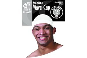 Titan Stocking Wave Cap WHITE COLOR 2PCS - Skull Cap and Wig Cap Hair Accessories for Men and Women, Stretchy and Breathable Design, Perfect for Securing Wigs and Maintaining Hairstyles