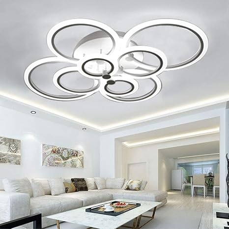 Onlt Plafoniera Led Da Soffittosuper Sottile Cerchio Soffitto Moderni Lampadari Di Luce Luce Per Soggiornosala Da Pranzo 8 Teste Bianco Freddo