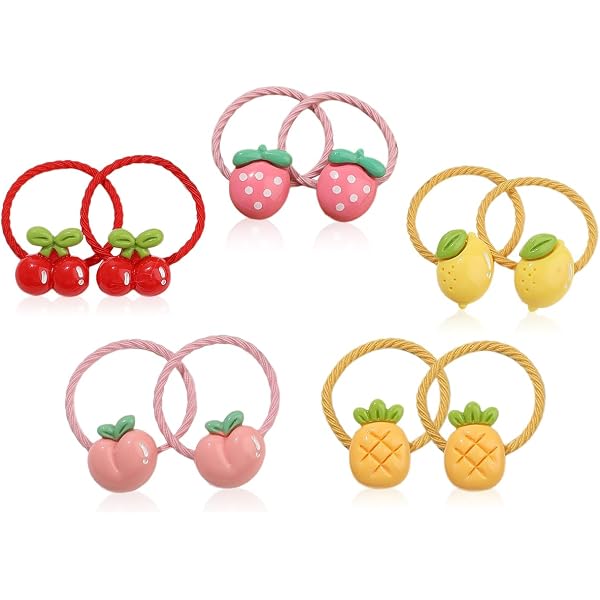 Amazon.com : WRBAJIS 10Pcs Fruit Hair Ties Summer Fruit 