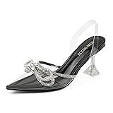 JENN ARDOR Women’s Heels for Bride Sparkly Low