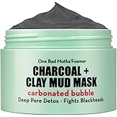 Elizabeth Mott Carbonated Bubble Detox Clay Mask – Korean Skincare for Deep Pore Cleansing, Acne, Blackheads & Oil Control – Charcoal Face Mask for Breakouts & Smooth Skin – Cruelty-Free, 3.53 oz