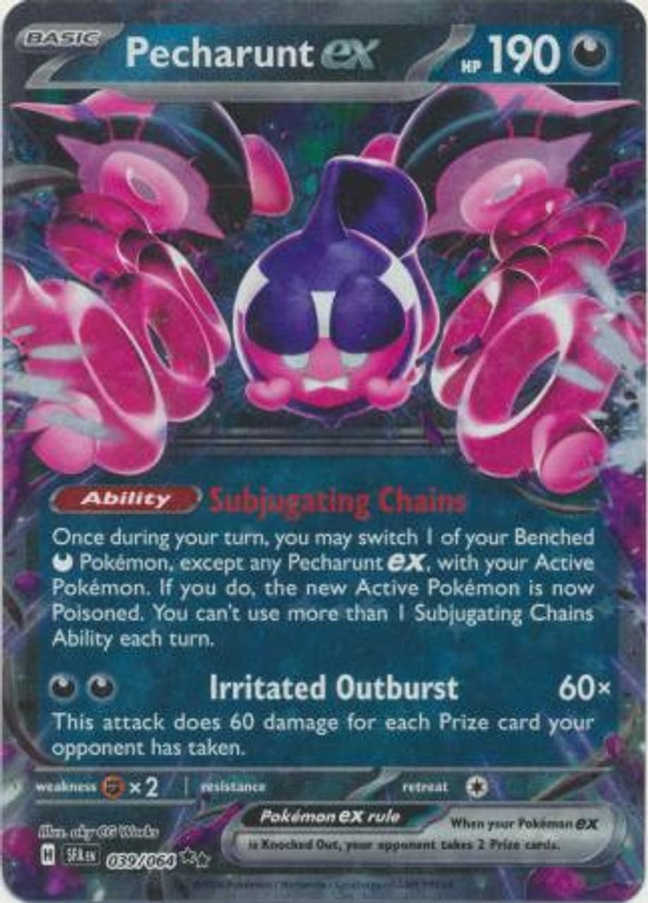 Pecharunt ex 039/064 Ultra Rare Pokemon Card | Rare Pokémon Cards | Pokémon EX | Shrouded Fable | Pokemon Scarlet and Violet | Titan Cards Authenticated