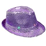 LED Light Up Flashing Fedora Hat - Various Colors