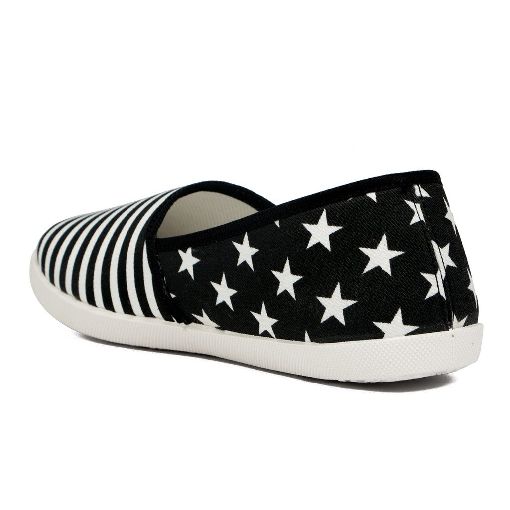 asian shoes lr-92 black canvas ladies shoes