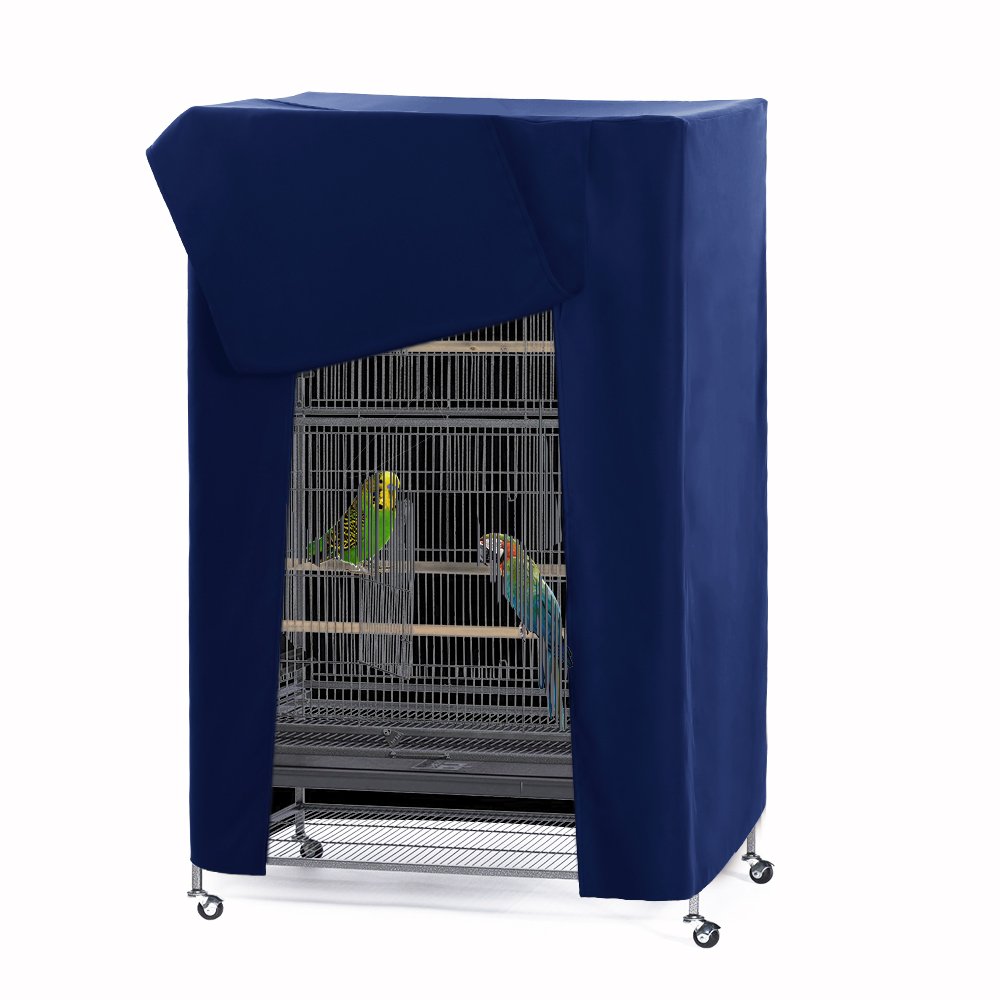 Photo 1 of PONY DANCE Pets Product Universal Birdcage Cover Blackout & Breathable Birdcage Cover for Pets' Good Night, Small, Blue, 21 Inches L x 21 W x 28 H