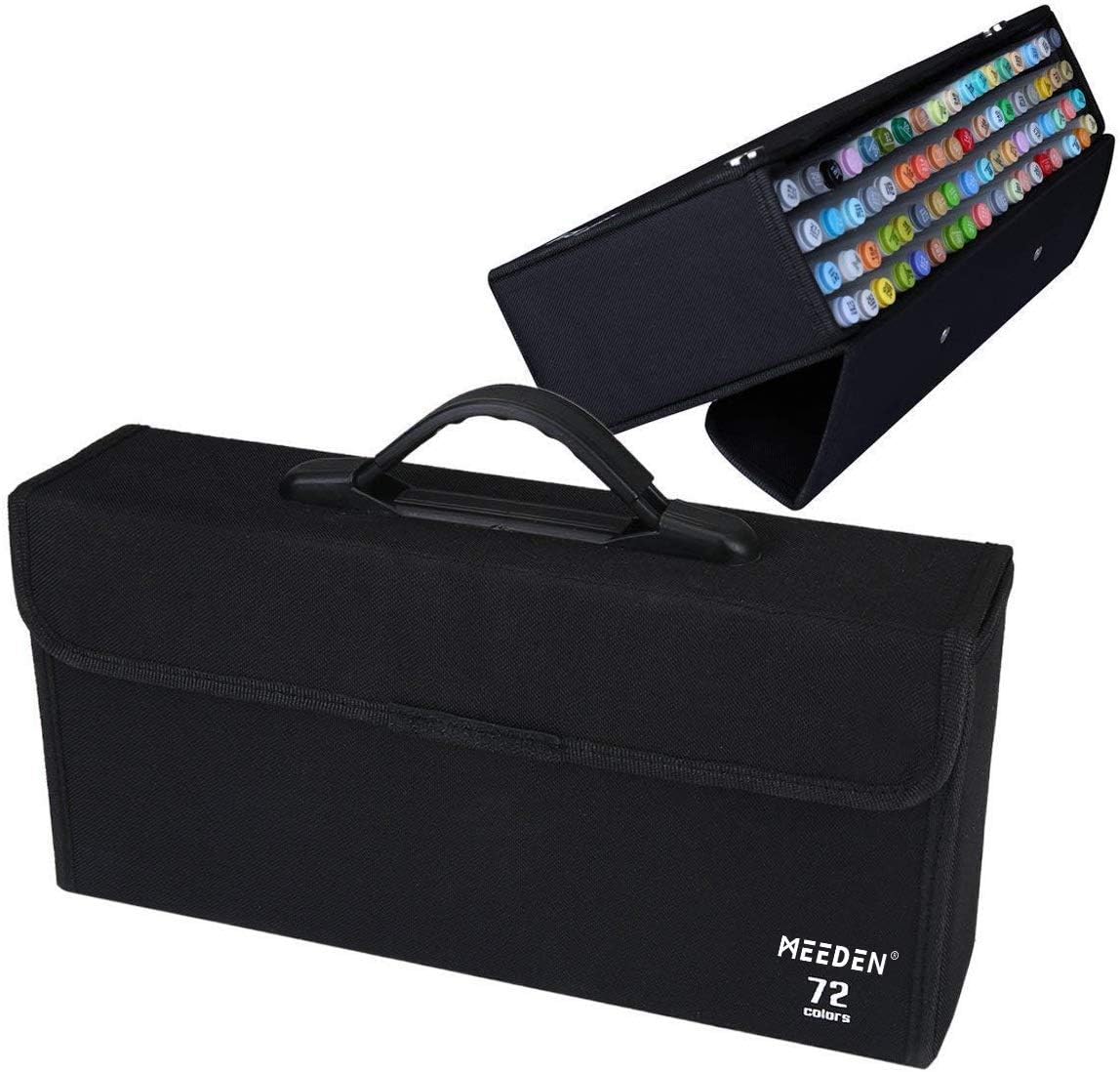 Amazon Com Meeden 72 Slots Markers Carrying Case Empty Holder For Copic Prismacolor Touch Spectrum Noir Paint Markers Arts Crafts Sewing