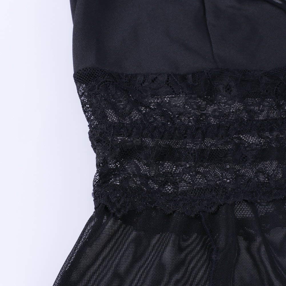 XAKALAKA Women's Plus Size Lingerie Babydoll Front Slit Lace Mesh Chemise Sleepwear at  Women’s Clothing store