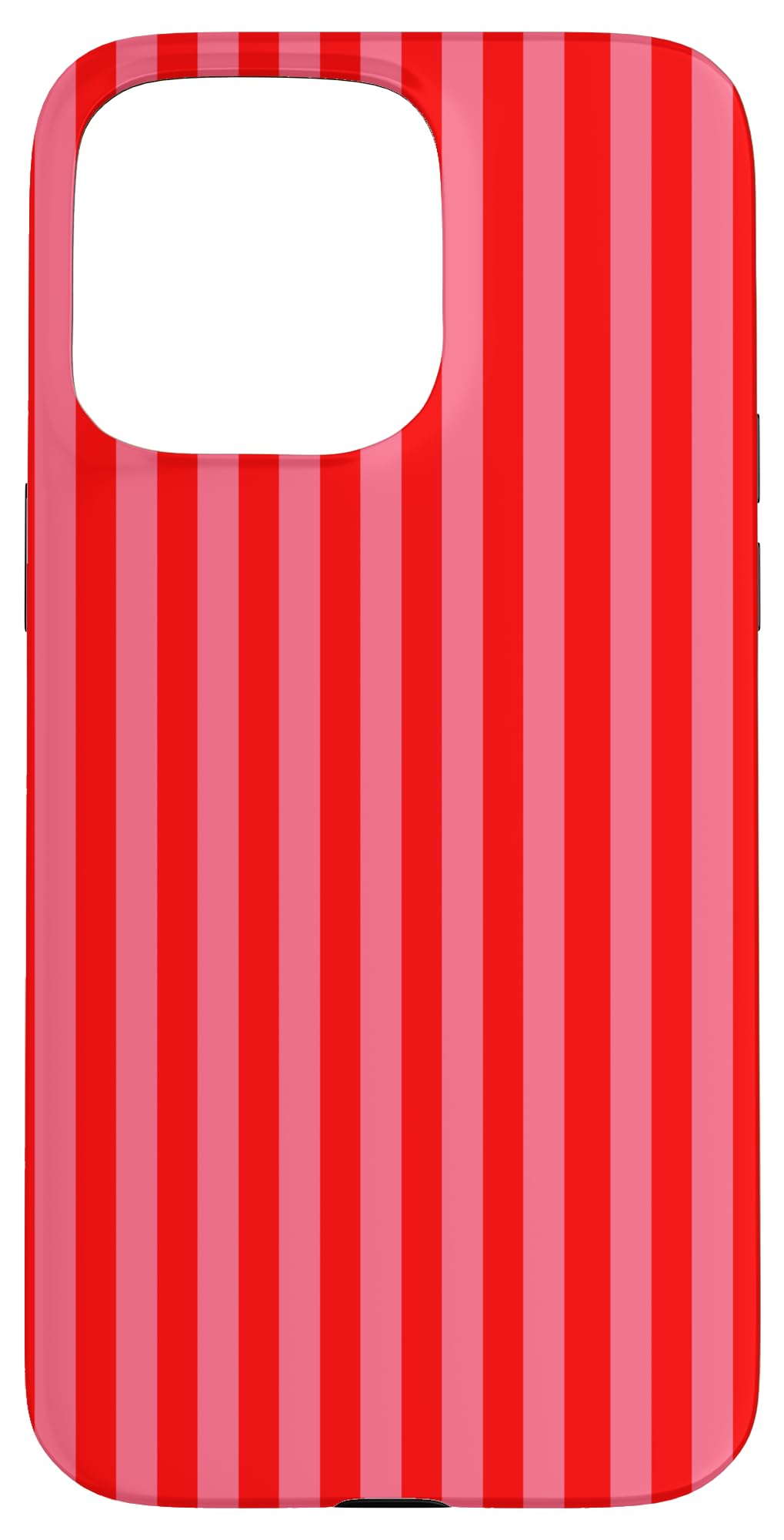 Retro Pink and Red Stripes Geometric Vertical Lines Pattern Case for iPhone 15 Pro Max
