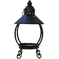 A Cheerful Giver Metal Candle Lantern - 13.5" Tall Black Star Lantern Fits Keepers of the Light Baby, Mama, Papa Candles - Rustic Candle Accessories