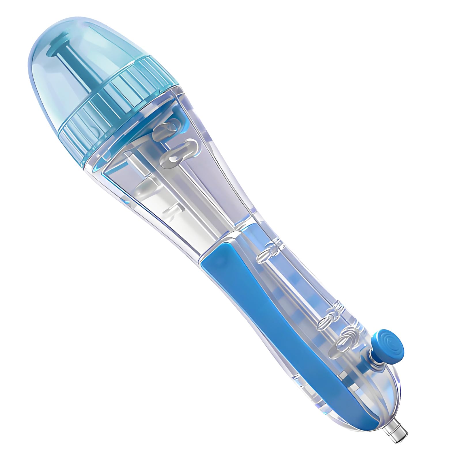 2.6mm Blue Fuse Bead Pen, Molten Bead Dispenser Ergonomic Design, Large Capacity Transparent Pen Body Suitable for Crafts Adult DIY Projects & Classroom Activities