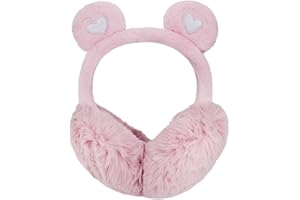RUIXIA Cute Cartoon Animal Winter Earmuffs Soft Faux Fur Ear Warmers Adjustable for Adults Kids Thermal Plush Ear Muffs