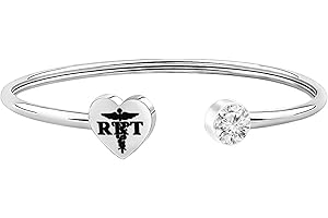 SEIRAA RRT Bracelet Registered Respiratory Therapist Gift RRT Therapy Jewelry for Nursing School Graduation (RRT bangle)