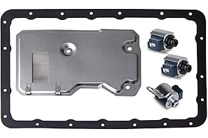 HERCOO A340E/F/H Transmission Shift Solenoid + Lock-Up/TCC Solenoid with Filter Gasket Kit Compatible With 1985 Up Toyata 4Runner Cressida Pickup Previa Supra T100 Tacoma