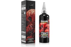 Nazzor Tattoo Ink Premium Tattoo Ink 6.7oz (200ml) Perfect for Shading and Lining Smooth Consistent Pigment Tattoo Color for Beginners Concentrated Black