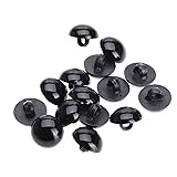 dophee 100Pcs Black Plastic Safety Eyes, DIY Craft