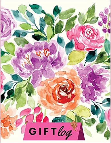Gift Log: Chic Watercolor Floral Cover: Gift Log Book Wedding : Bridal Shower Gift Record Book: Bridal Memory Book, Gift Log Recorder Present Receipt ... 8.5