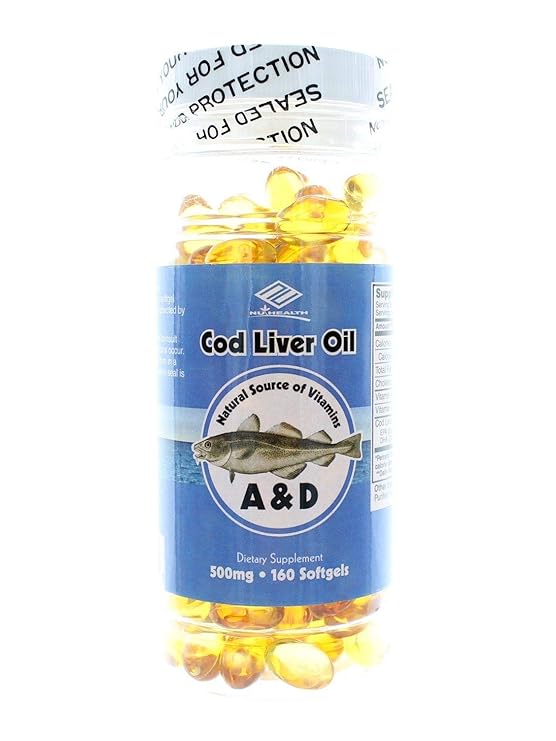 Cod Liver Oil 500 Mg 160 Softgels Amazon.co.uk Health & Personal Care