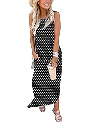ANRABESS Women Casual Loose Sundress Sleeveless