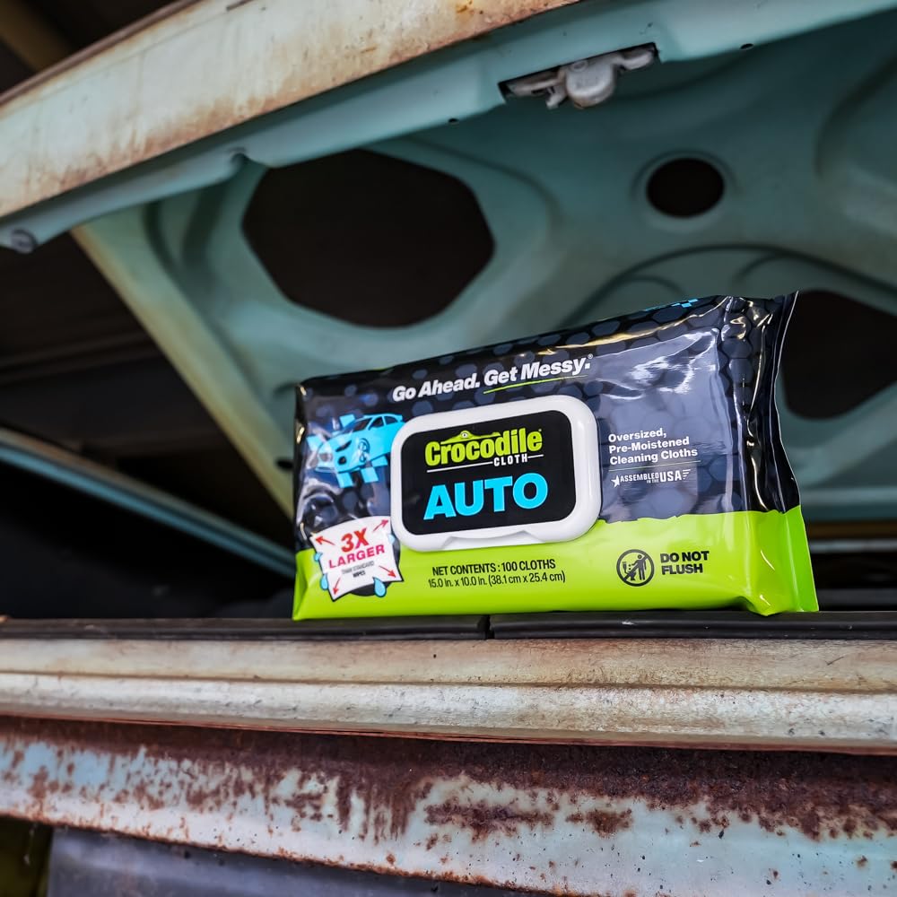 Crocodile Cloth Auto Cleaning Wipes – 100 XL (15