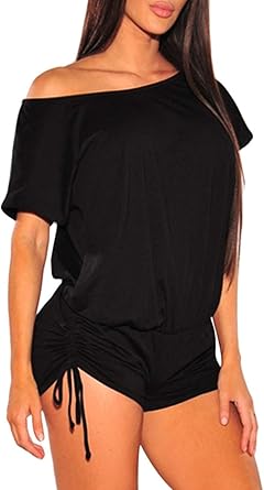 black short jumpsuit outfits