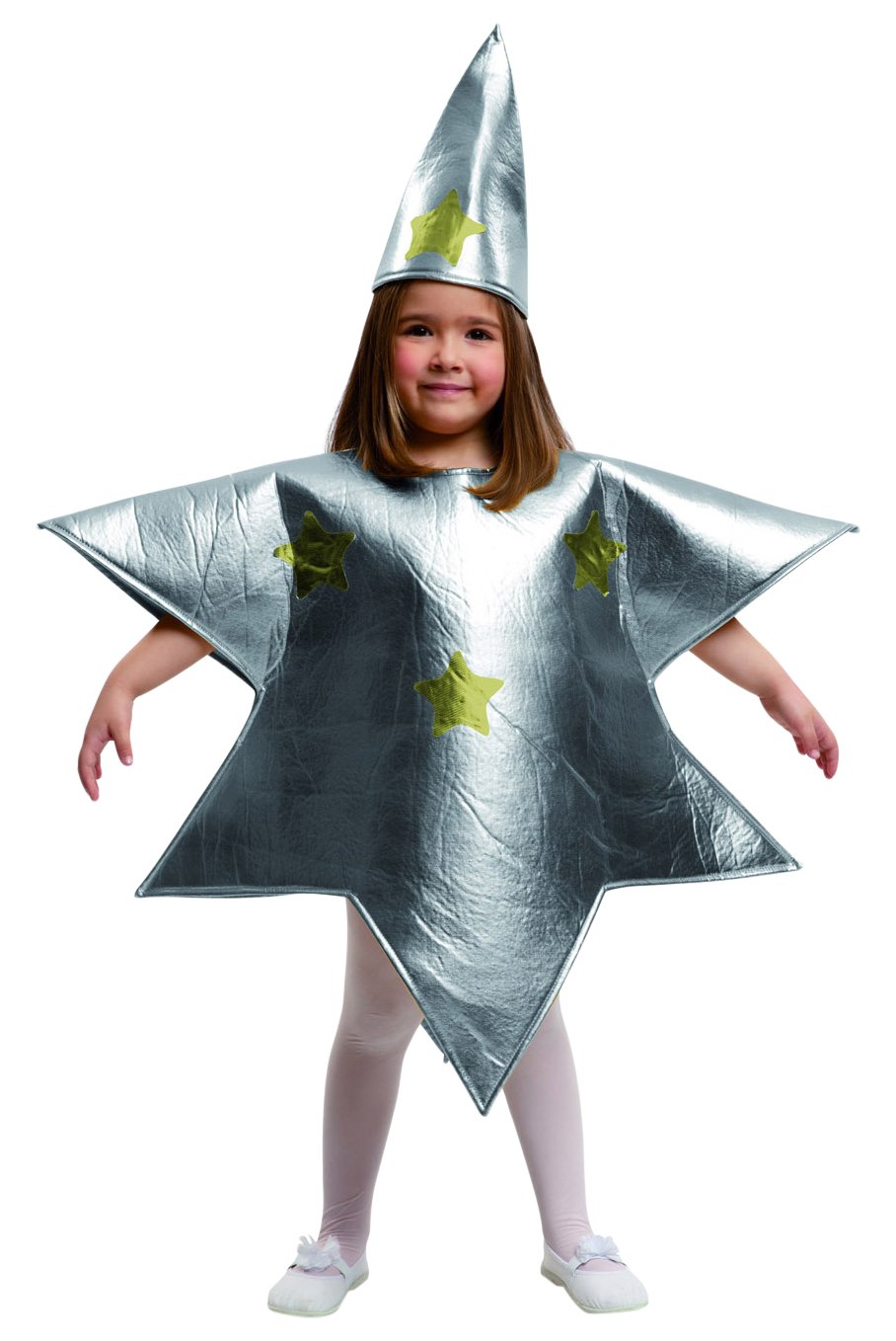 My Other Me – Star Costume for Girls (viving Costumes) 7-9 años metallic silver