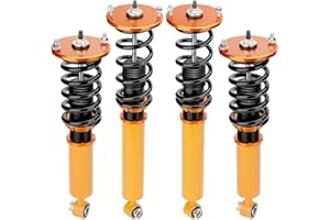 maXpeedingrods Coilovers for Nissan Skyline 1993-1998 ECR33/ER33/HR33, Height Adjustable Coilovers Suspension Kit Struts, Coil Spring Shock Absorber Amortiguador Lowering Kit by 1-3” Gold