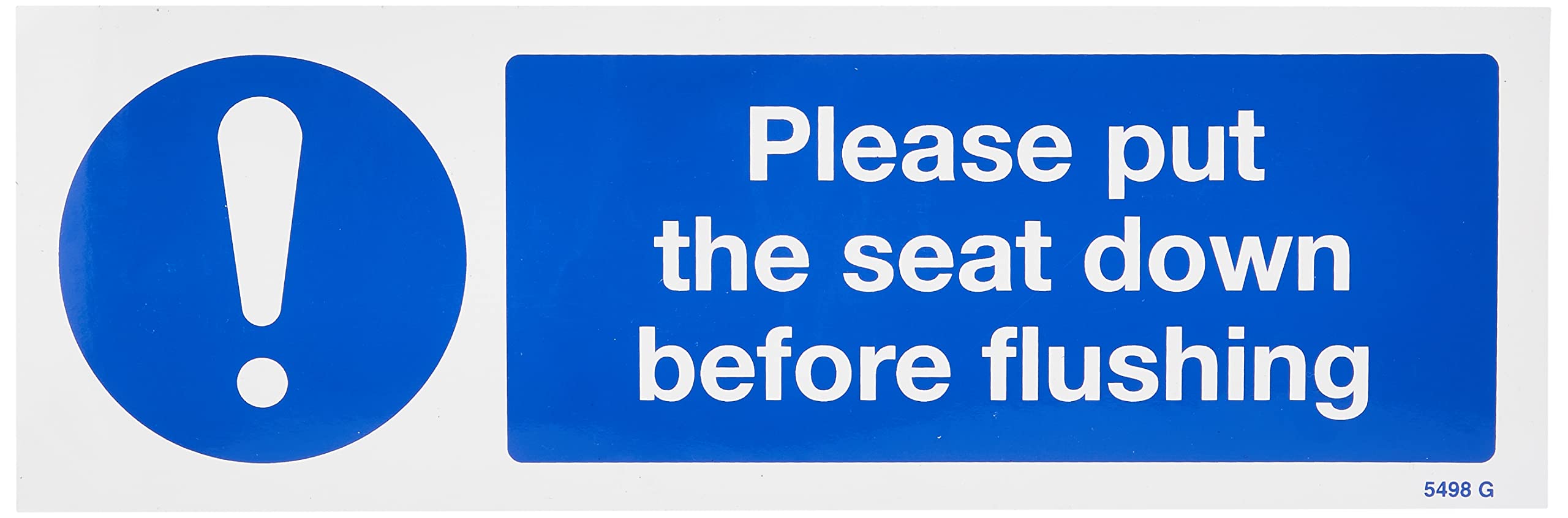 Please put the seat down before flushing