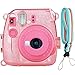 SAIKA Protective Hard Case for Fujifilm for Instax Mini 9 Instant Camera - Glitter Flamingo Pink. With Adjustable Shoulder Strap