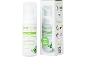 Bodifresh Toilet Paper Foam, Liquid Wet Wipe | Plant-Based, Eco Friendly Flushable Wet Wipe Alternative with Aloe & Vitamin E | Baby Fresh (1 Pack)