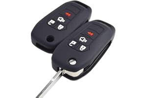 ZORRATIN Silicone Rubber Key Fob Case Key Covers Protectors for Ford Fusion Transit (Flip Key)