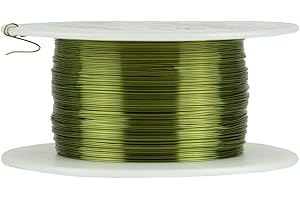 TEMCO INDUSTRIAL TEMCo 29 AWG Copper Magnet Wire - 4 oz 616 ft 155°C Magnetic Coil Green