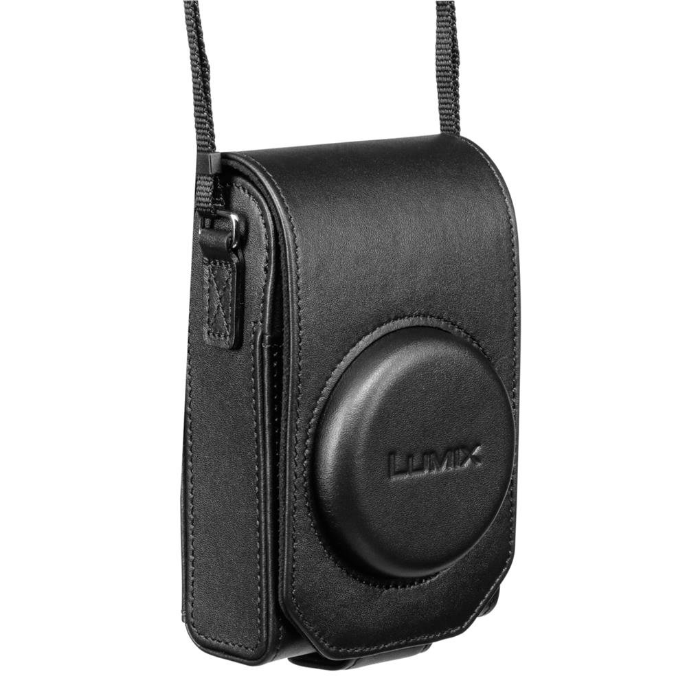 Panasonic LUMIX DMW-PHS84XEK Leather Case for TZ101 with Shoulder Strap and Belt Loop - Black