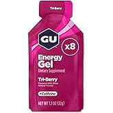 GU Energy Original Sports Nutrition Energy Gel, Vegan, Gluten-Free, Kosher, and Dairy-Free On-the-Go Energy for Any Workout, 8-Count, Tri-Berry